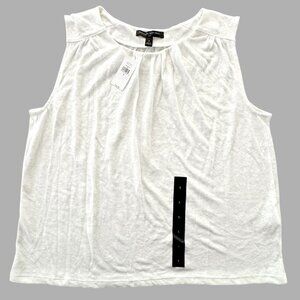BANANA REPUBLIC FACTORY Women’s Linen Blend Gathered Tank Top, BNWT, Sz S